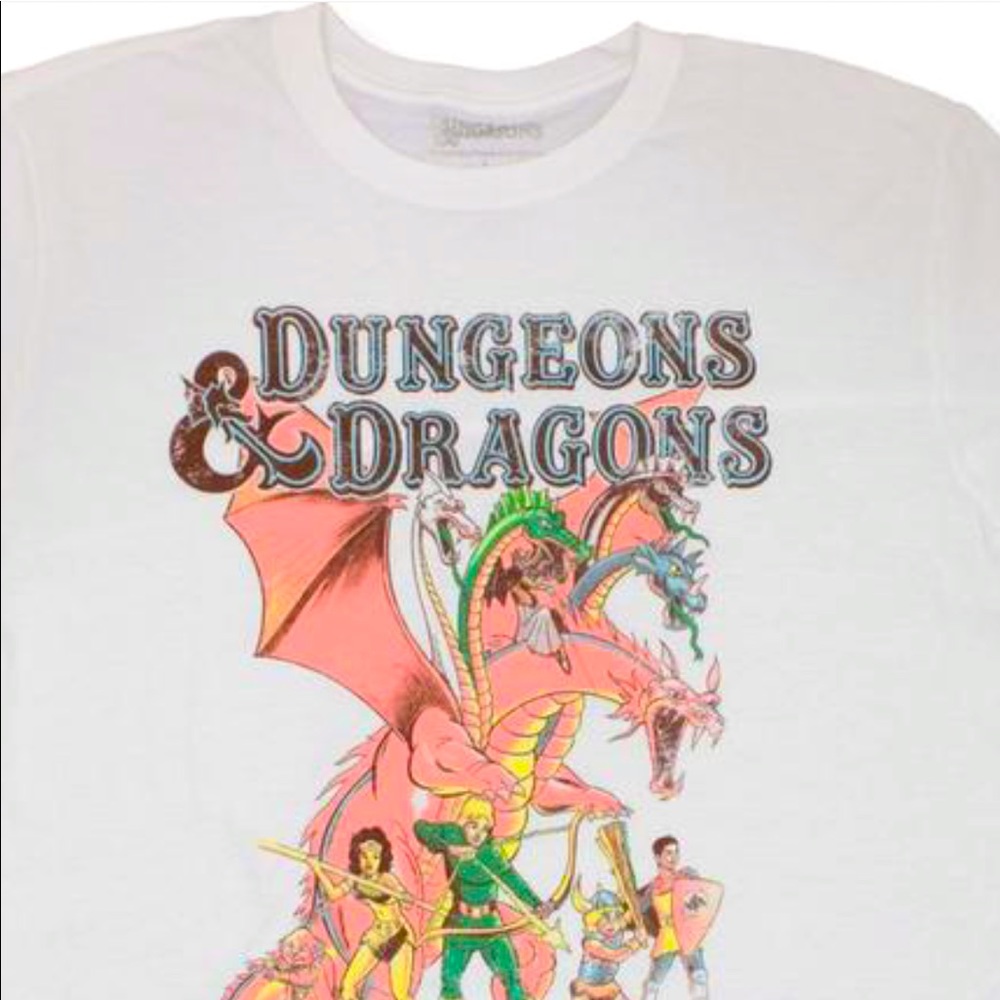 Dungeons and Dragons white T shirt, cotton, XL NWT